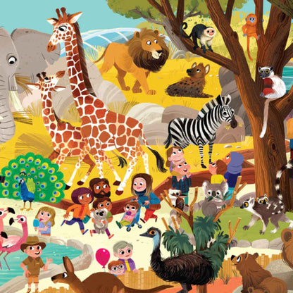 Crocodile Creek Day at the Zoo 60 Piece Floor Jigsaw Puzzle