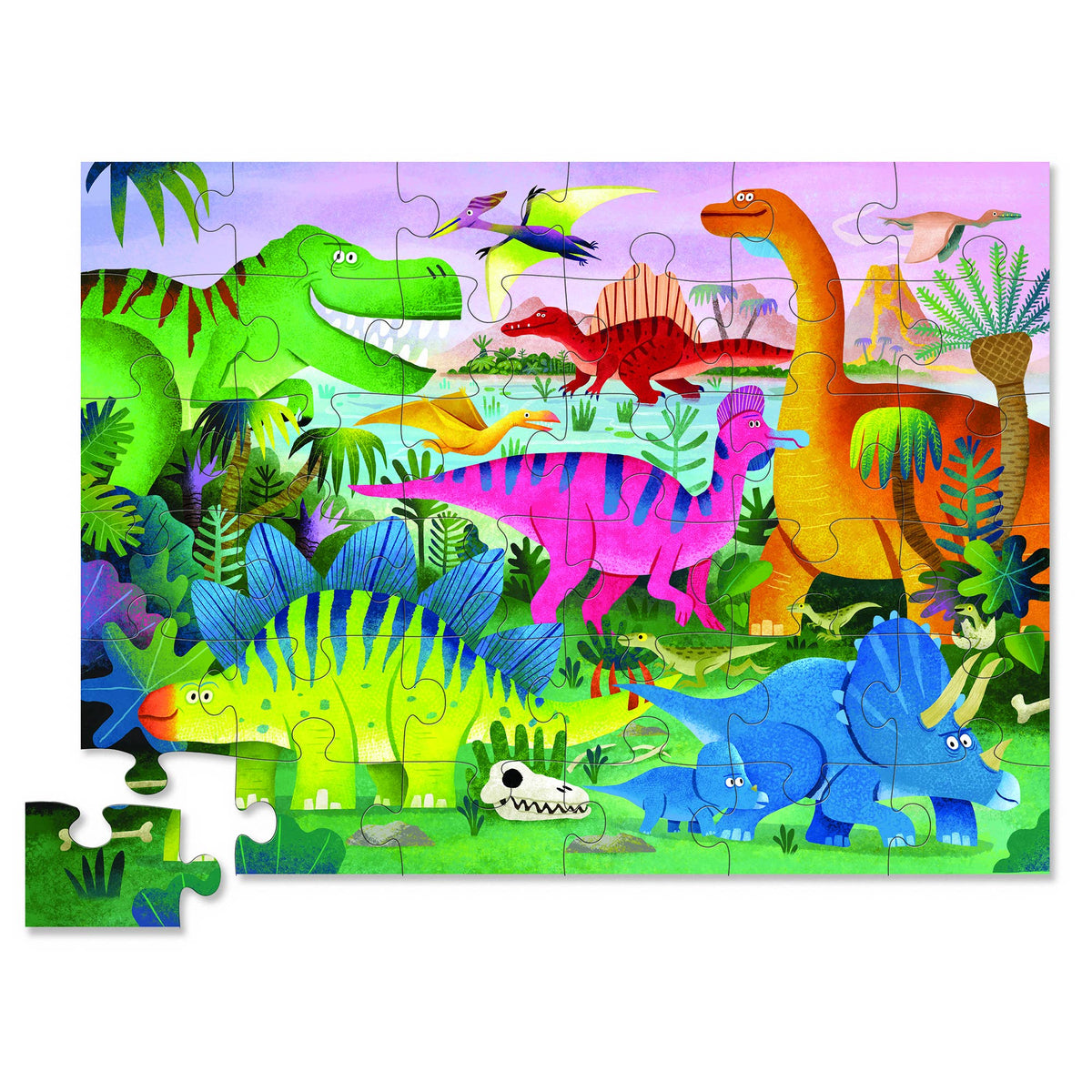 Crocodile Creek Dino Land 36 Piece Floor Jigsaw Puzzle