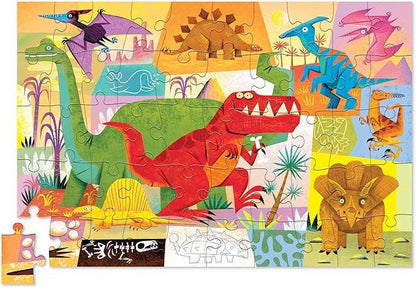 Crocodile Creek Dino World 50 Piece Tin Jigsaw Puzzle