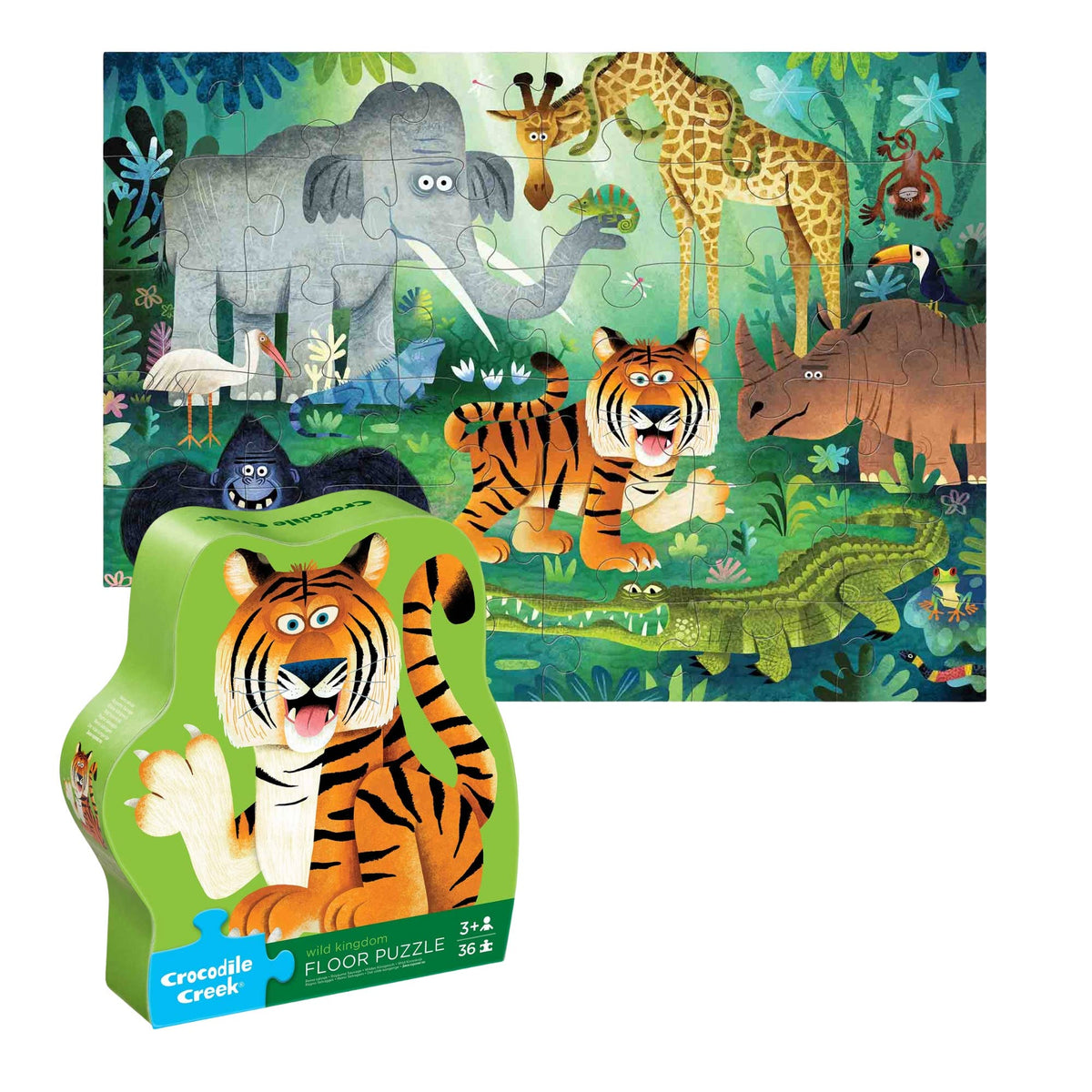 Crocodile Creek Wild Kingdom 36 Piece Floor Jigsaw Puzzle