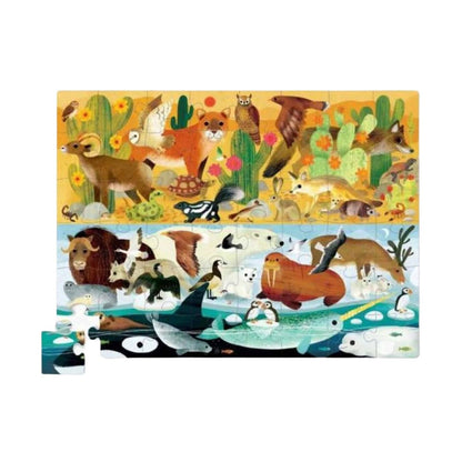 Crocodile Creek Hot and Cold 100 Piece Opposites Jigsaw Puzzle