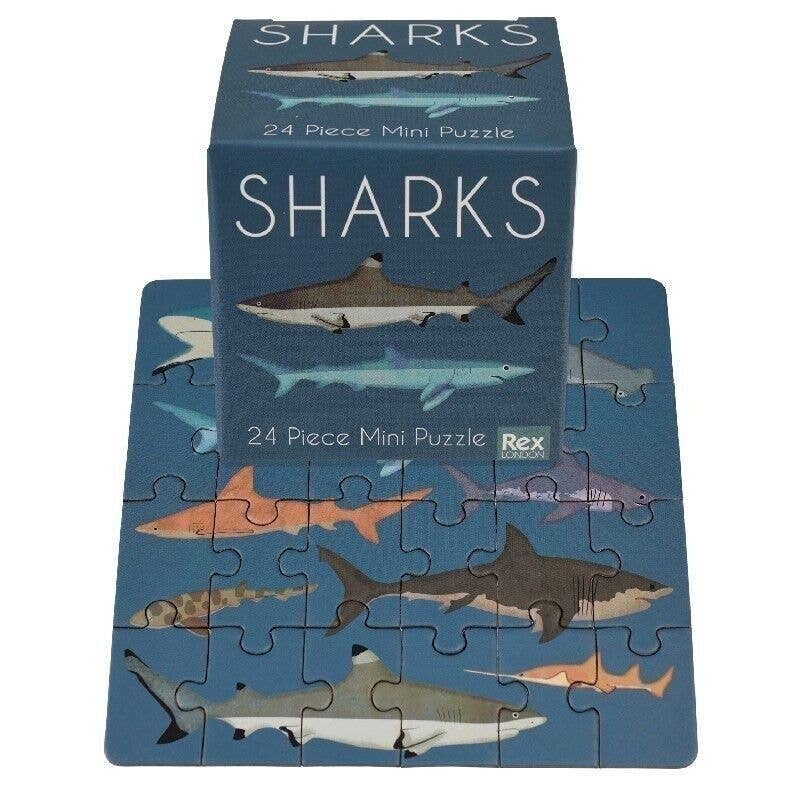 Sharks 24 Piece Mini Jigsaw Puzzle from Rex London