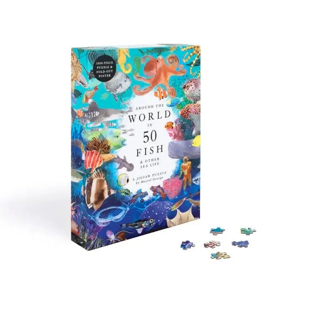 Around the World in 50 Fish 1000 Piece Jigsaw Puzzle by Marcel George