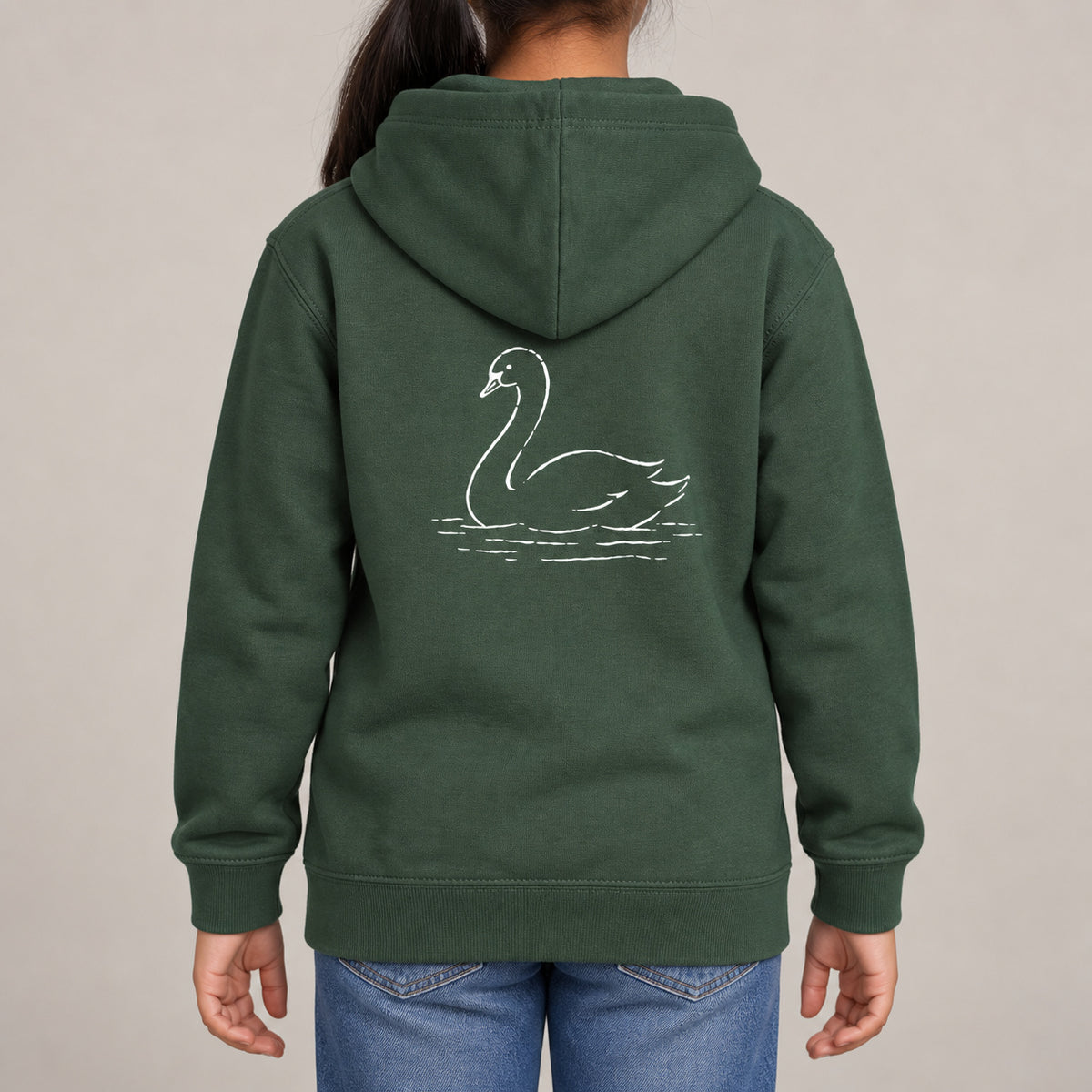 Gliding Swan Kids' Hoodie - Wild Lines lead image