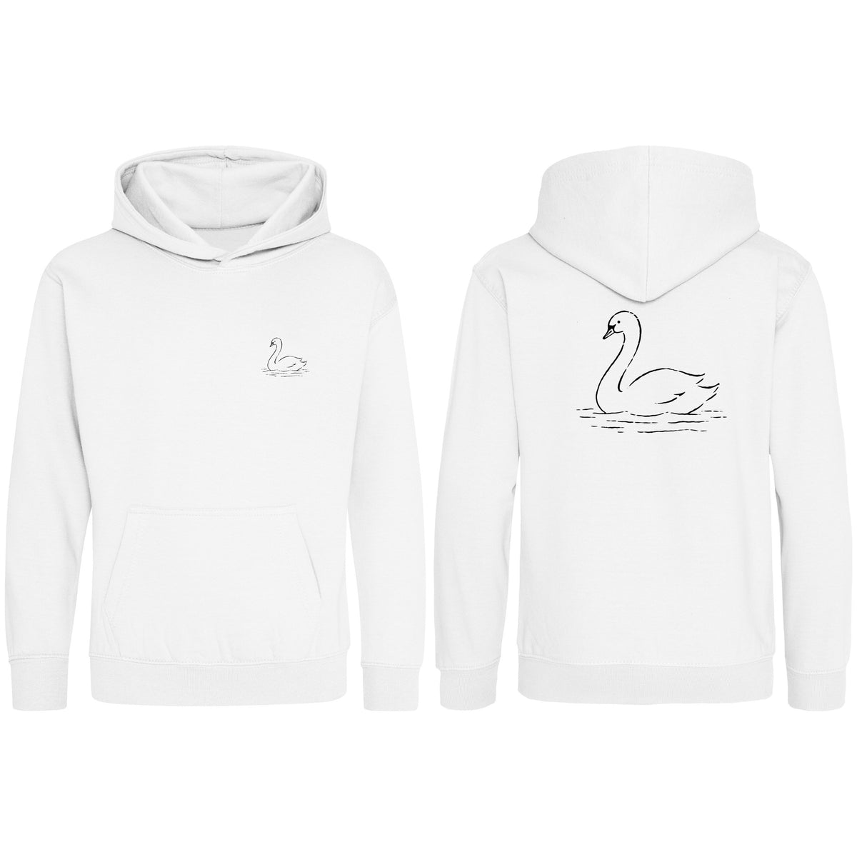 Gliding Swan Kids' Hoodie - Wild Lines Arctic White colour variant image