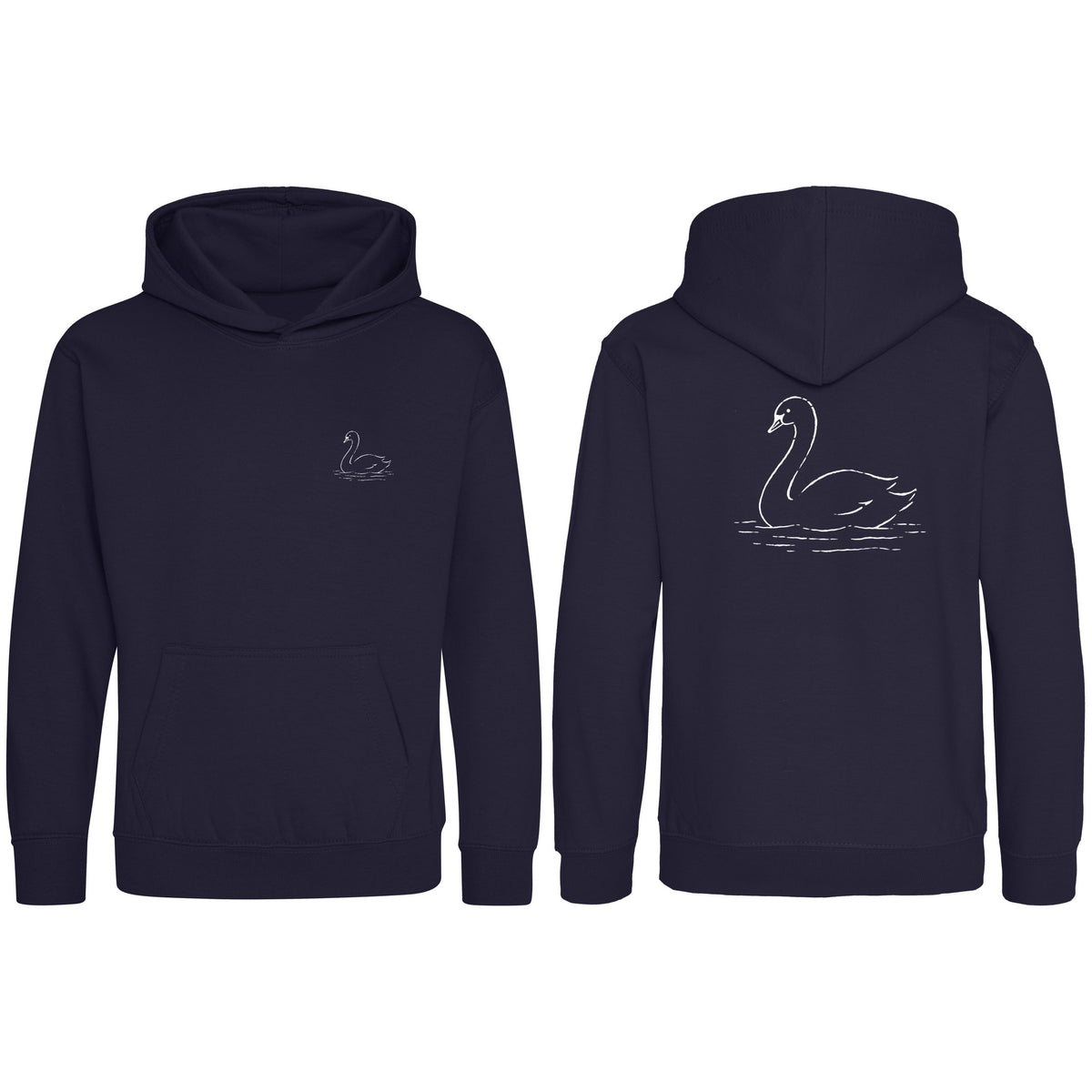Gliding Swan Kids' Hoodie - Wild Lines French Navy colour variant image