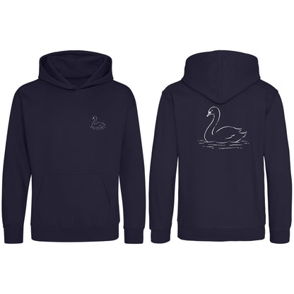 Gliding Swan Kids' Hoodie - Wild Lines French Navy colour variant image