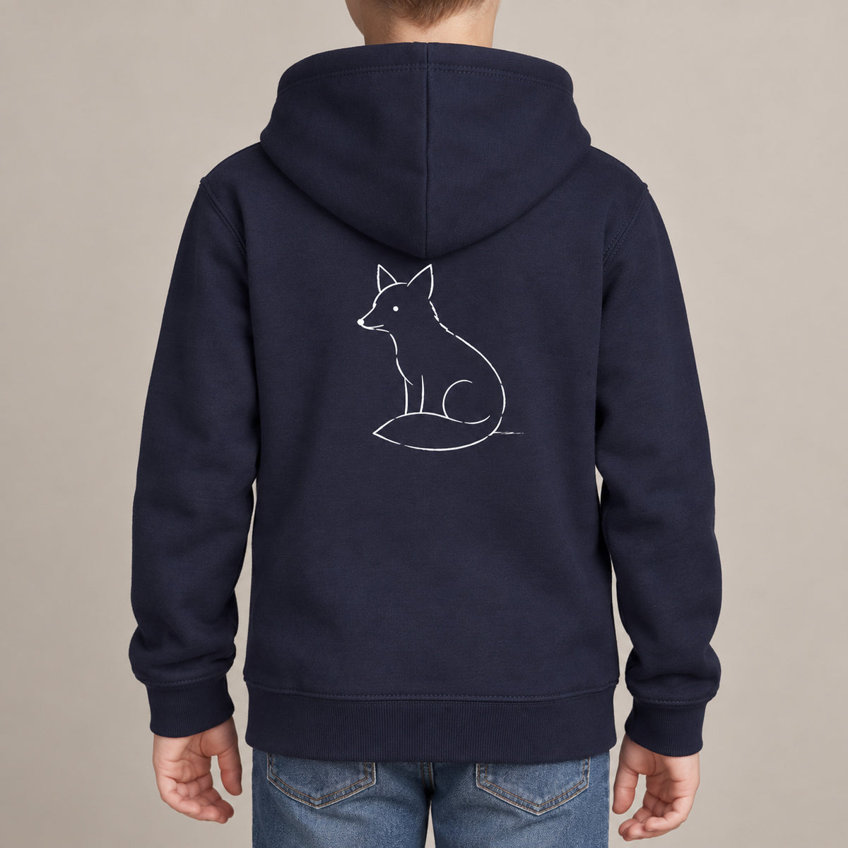 Poised Fox Kids' Hoodie - Wild Lines lead image