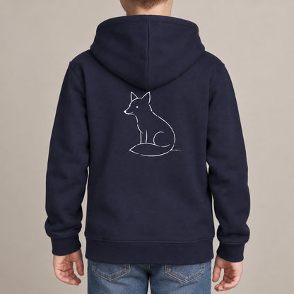 Poised Fox Kids' Hoodie - Wild Lines lead image
