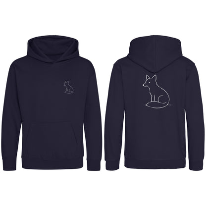 Poised Fox Kids' Hoodie - Wild Lines French Navy colour variant image