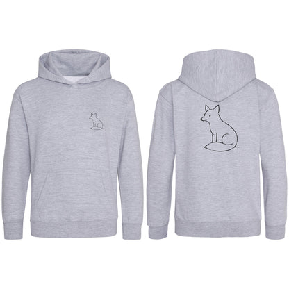 Poised Fox Kids' Hoodie - Wild Lines Heather Grey colour variant image