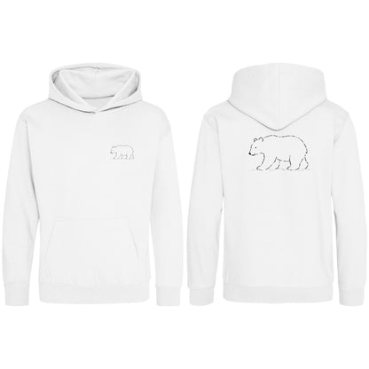 Roaming Bear Kids' Hoodie - Wild Lines Arctic White colour variant image