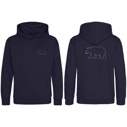 Roaming Bear Kids' Hoodie - Wild Lines French Navy colour variant image