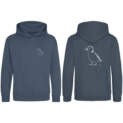 Proud Puffin Kids' Hoodie - Wild Lines Airforce Blue colour variant image