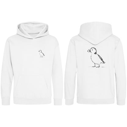 Proud Puffin Kids' Hoodie - Wild Lines Arctic White colour variant image