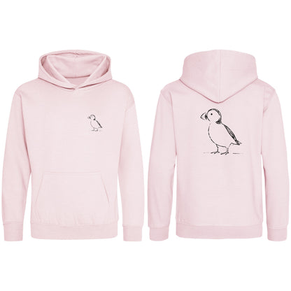 Proud Puffin Kids' Hoodie - Wild Lines Baby Pink colour variant image