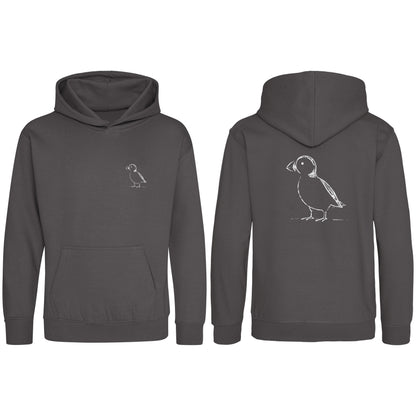 Proud Puffin Kids' Hoodie - Wild Lines Charcoal colour variant image