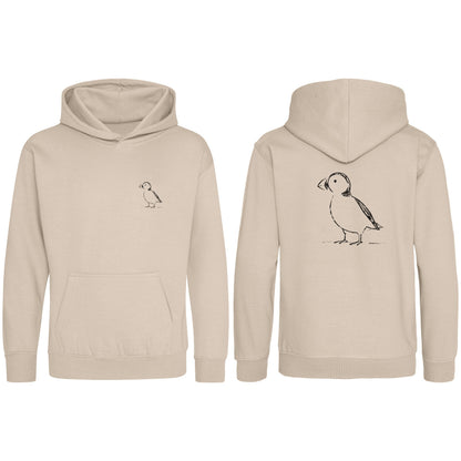 Proud Puffin Kids' Hoodie - Wild Lines Natural Stone colour variant image