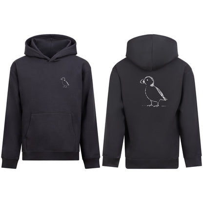 Proud Puffin Kids' Hoodie - Wild Lines Solid Charcoal colour variant image