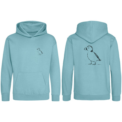 Proud Puffin Kids' Hoodie - Wild Lines Seafoam colour variant image