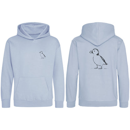 Proud Puffin Kids' Hoodie - Wild Lines Sky Blue colour variant image