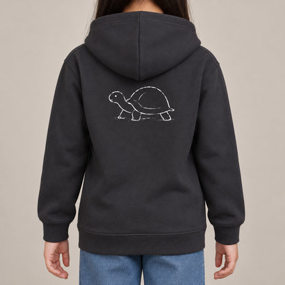 Steady Tortoise Kids' Hoodie - Wild Lines lead image