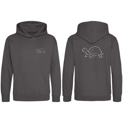 Steady Tortoise Kids' Hoodie - Wild Lines Charcoal colour variant image