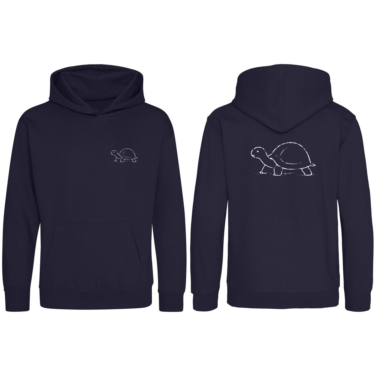 Steady Tortoise Kids' Hoodie - Wild Lines French Navy colour variant image