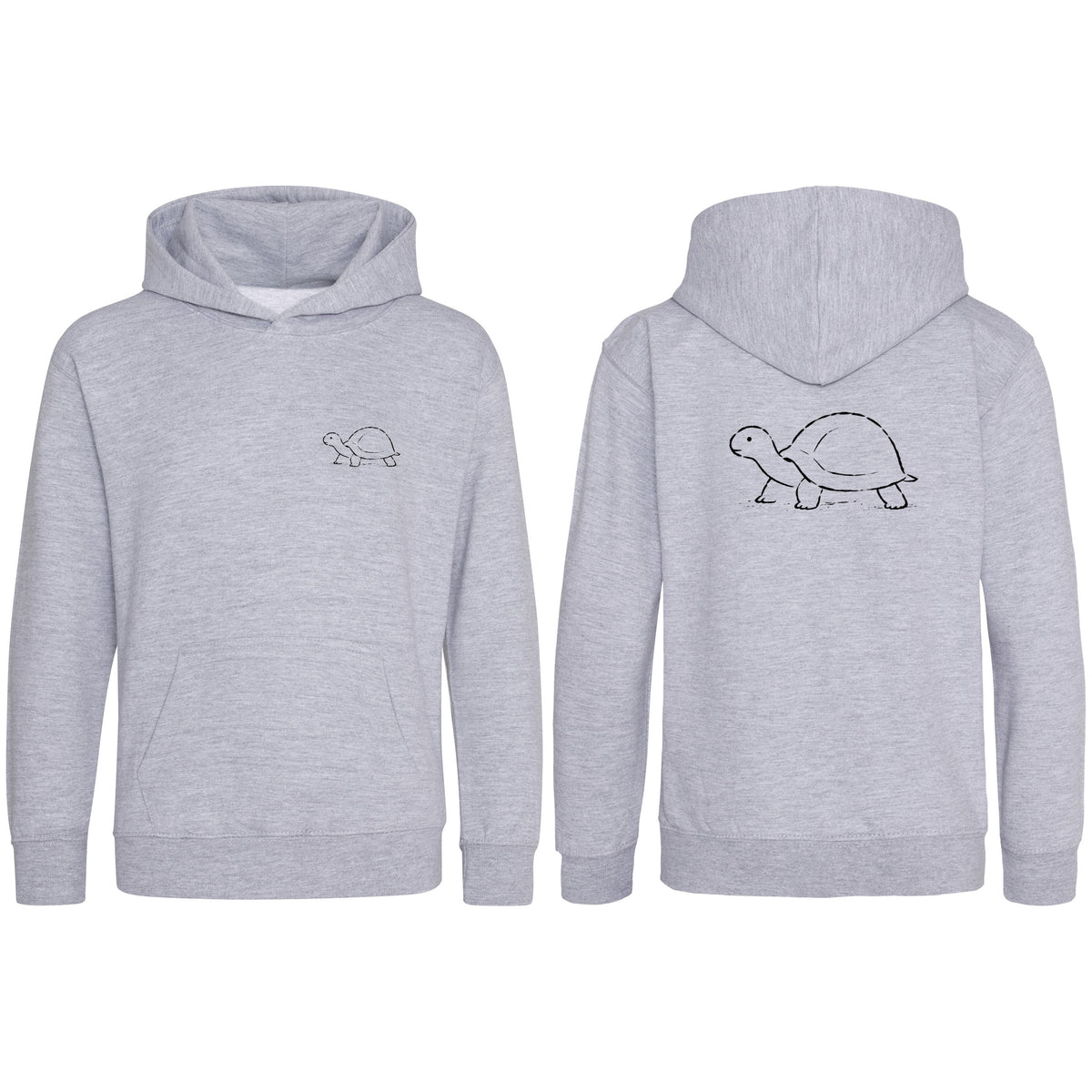 Steady Tortoise Kids' Hoodie - Wild Lines Heather Grey colour variant image