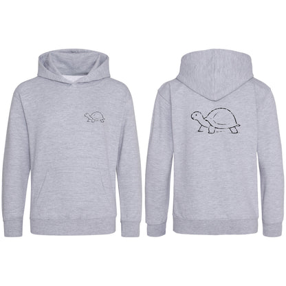 Steady Tortoise Kids' Hoodie - Wild Lines Heather Grey colour variant image