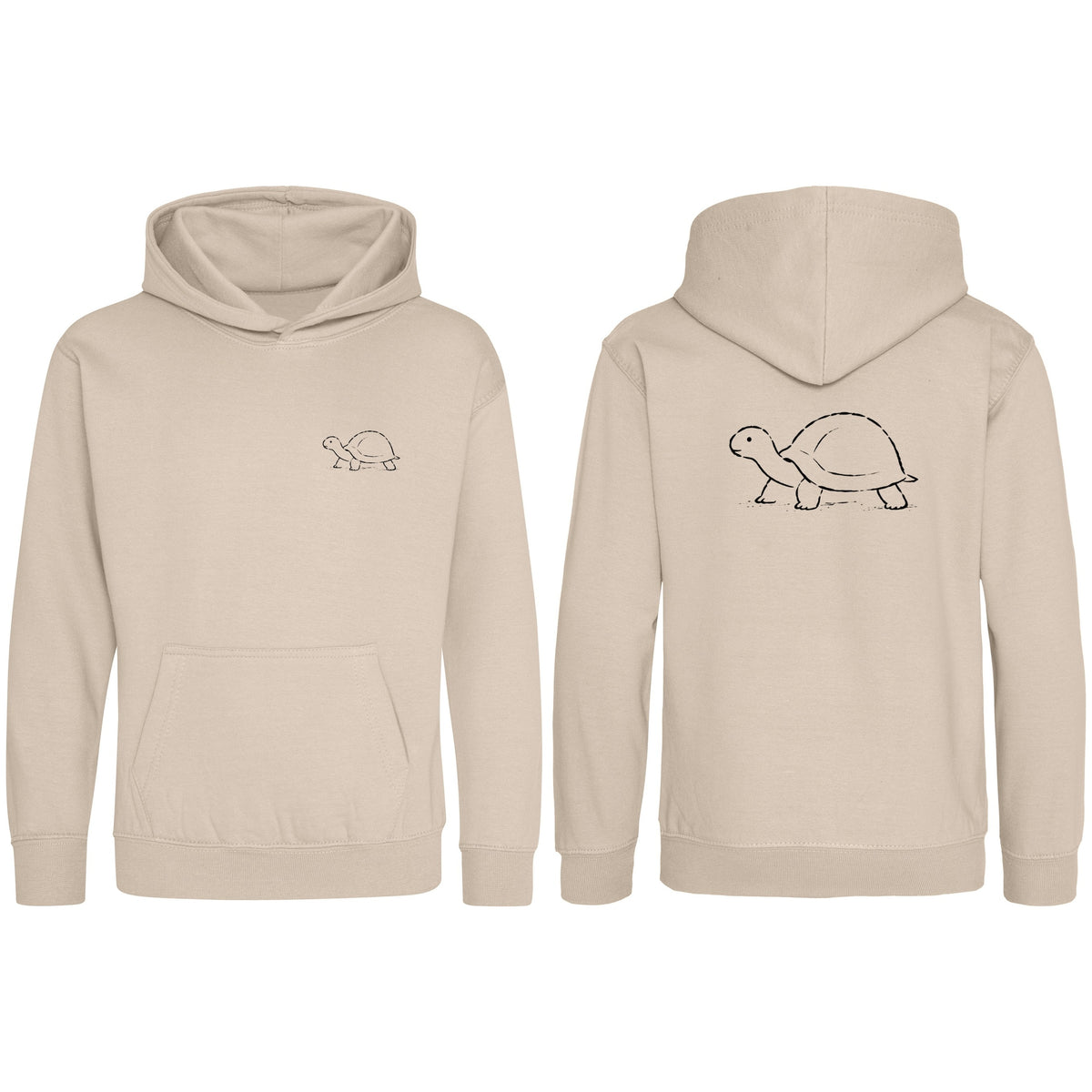 Steady Tortoise Kids' Hoodie - Wild Lines Natural Stone colour variant image