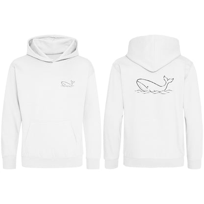 Drifting Whale Kids' Hoodie - Wild Lines Arctic White colour variant image