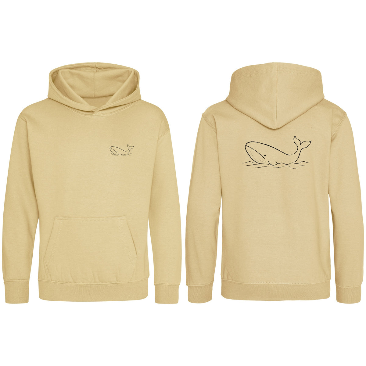 Drifting Whale Kids' Hoodie - Wild Lines Desert Sand colour variant image