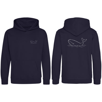 Drifting Whale Kids' Hoodie - Wild Lines French Navy colour variant image