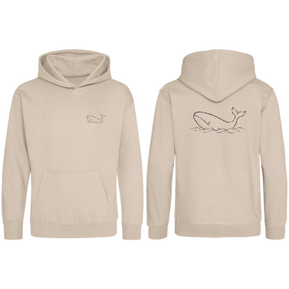 Drifting Whale Kids' Hoodie - Wild Lines Natural Stone colour variant image