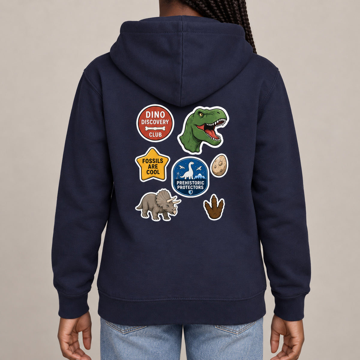 Dino Discovery Club Kids' Hoodie - Badges of the Wild lead image