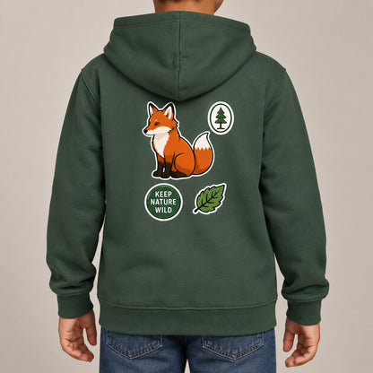 Keep Nature Wild Kids' Hoodie - Badges of the Wild lead image