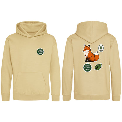 Keep Nature Wild Kids' Hoodie - Badges of the Wild Desert Sand colour variant image