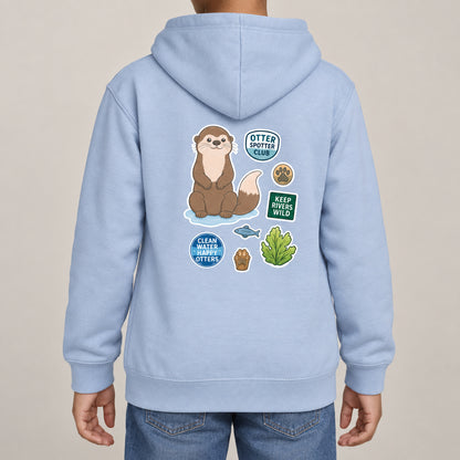 Otter Spotter Club Kids' Hoodie - Badges of the Wild lead image