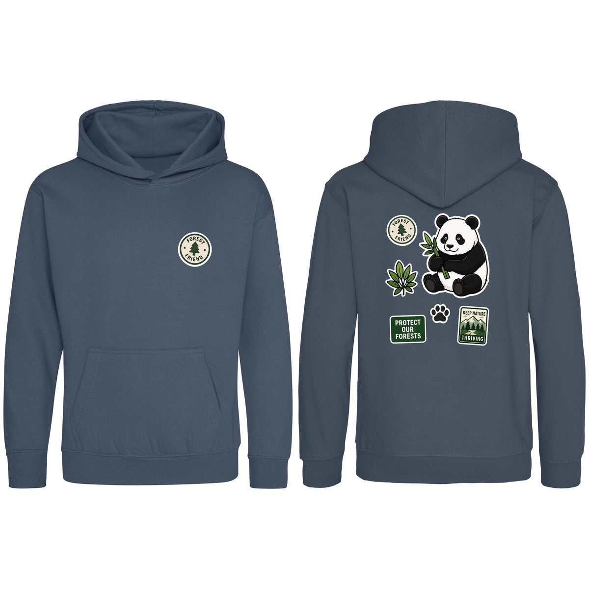 Forest Protector Kids' Hoodie - Badges of the Wild Airforce Blue colour variant image