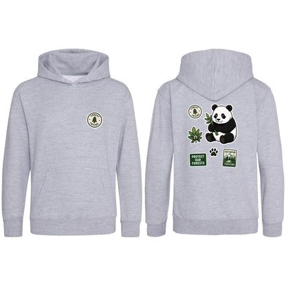 Forest Protector Kids' Hoodie - Badges of the Wild Heather Grey colour variant image