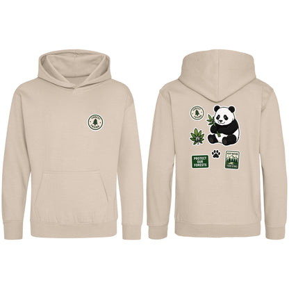 Forest Protector Kids' Hoodie - Badges of the Wild Natural Stone colour variant image
