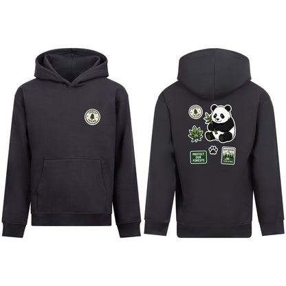 Forest Protector Kids' Hoodie - Badges of the Wild Solid Charcoal colour variant image