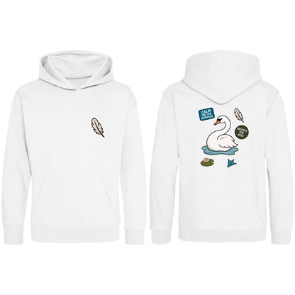 Calm on the Surface Kids' Hoodie - Badges of the Wild Arctic White colour variant image