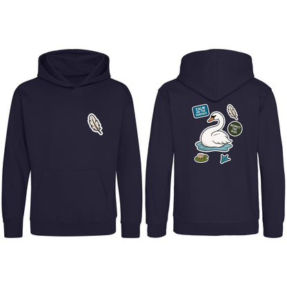 Calm on the Surface Kids' Hoodie - Badges of the Wild French Navy colour variant image