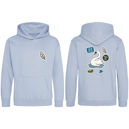 Calm on the Surface Kids' Hoodie - Badges of the Wild Sky Blue colour variant image