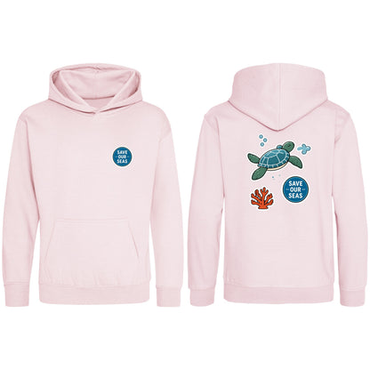 Save Our Seas Kids' Hoodie - Badges of the Wild Baby Pink colour variant image