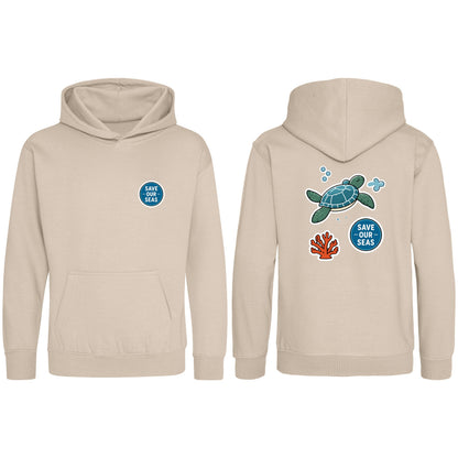 Save Our Seas Kids' Hoodie - Badges of the Wild Natural Stone colour variant image