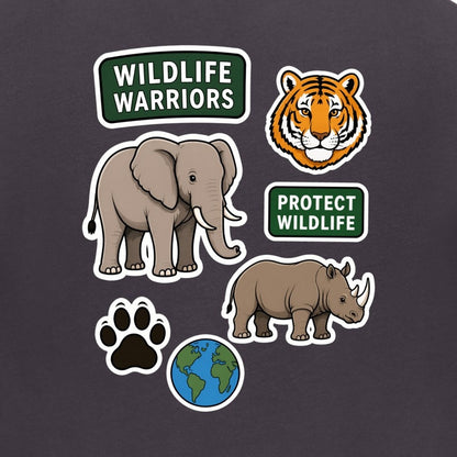 Wildlife Warriors Kids' Hoodie - Badges of the Wild gallery image 2