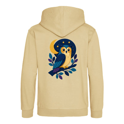 Owl in the Moonlight Kids' Hoodie - Felt & Fauna Desert Sand colour variant image